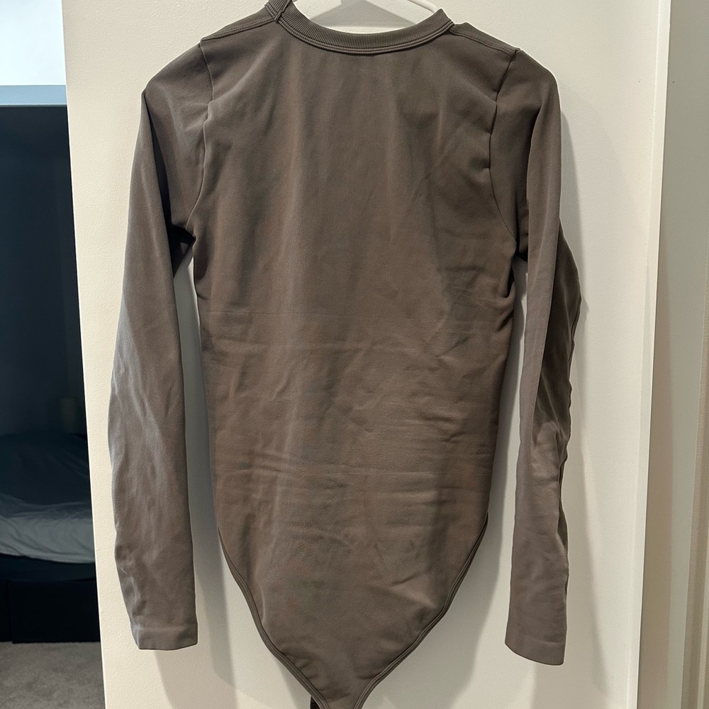Grey Long Sleeve Bodysuit